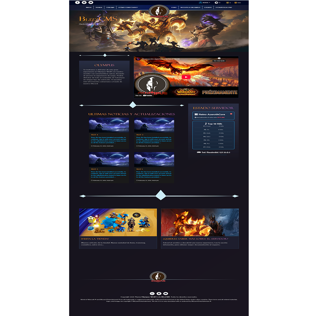 Diseño 3 BlizzCMS